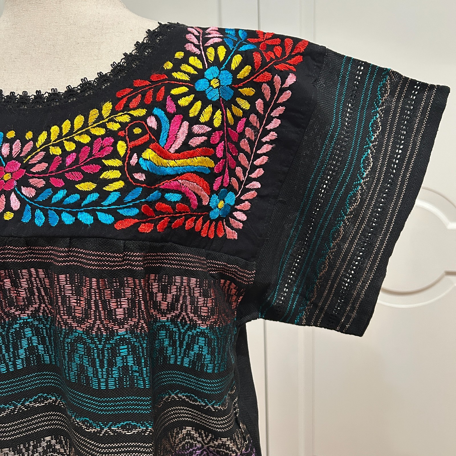 Paloma Embroidered Tunic/Dress, Hand Loom Fabric.