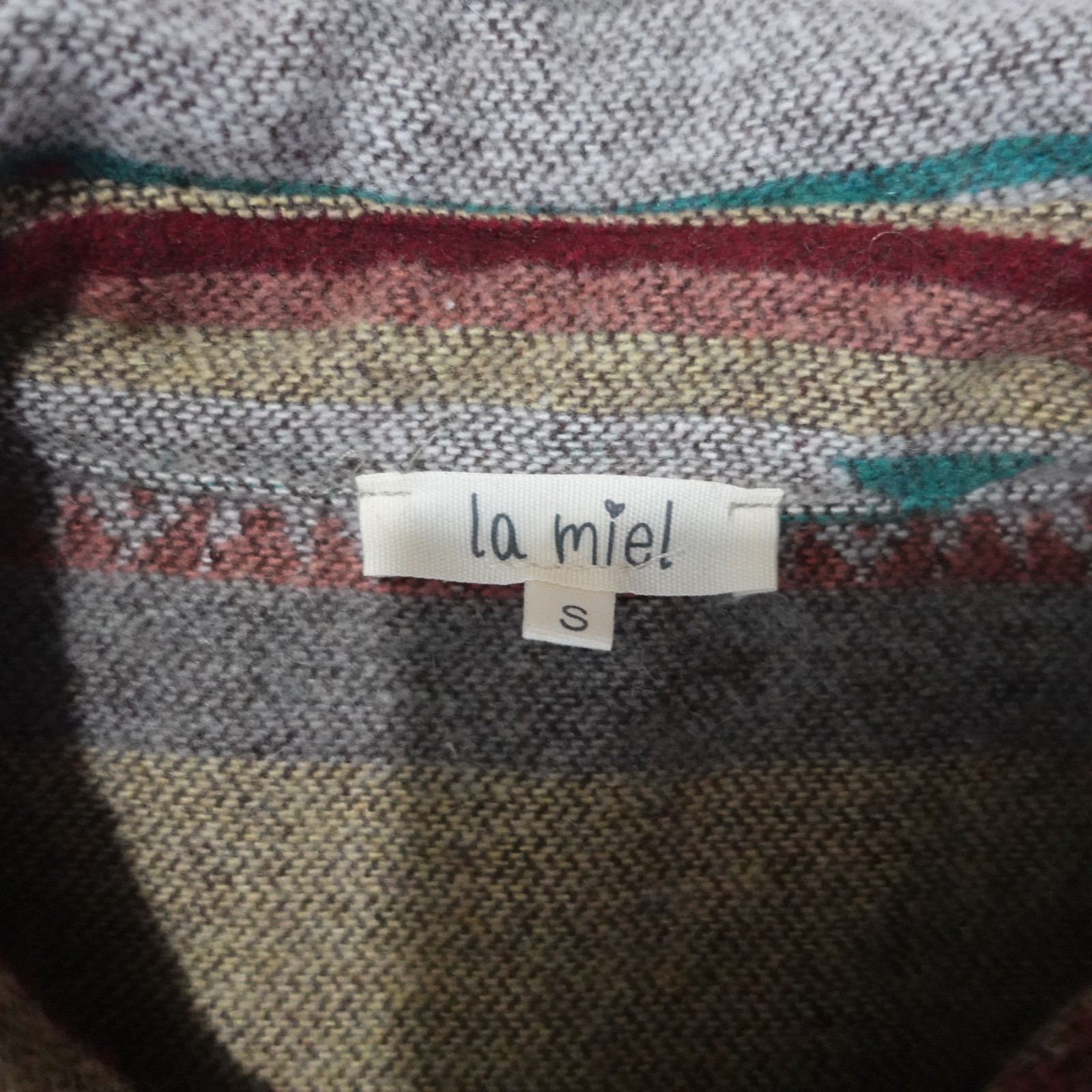 La Miel Women’s Multicolor Aztec Jacket Size S Oversized Boho Button Front