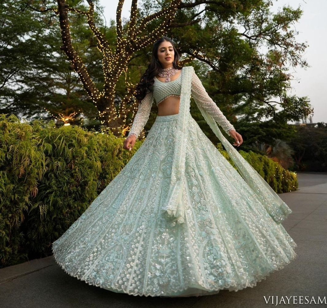 Premium Butterfly Soft Net Lehenga Embellished With Beautiful T Embroidery