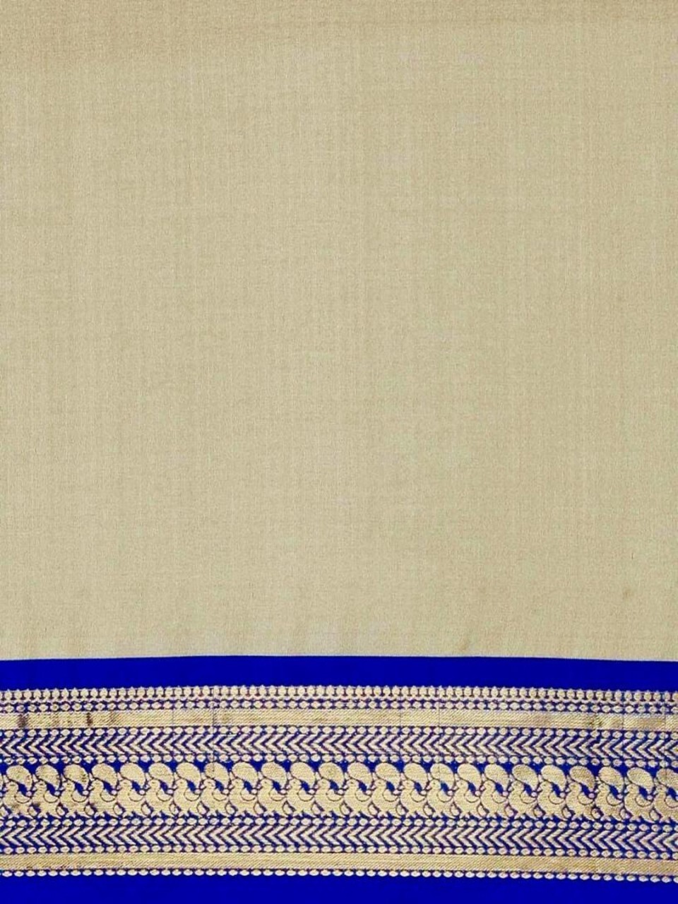 Woven Kanjivaram Jacquard, Pure Silk Saree (Beige)