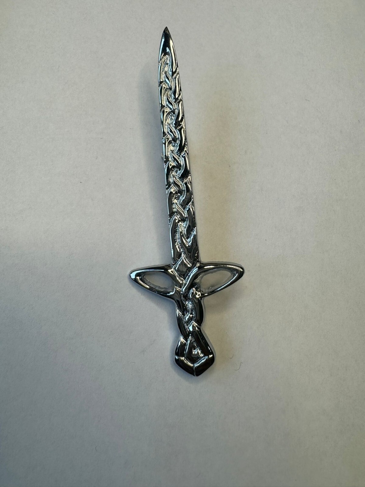 Celtic Design Scottish 4″ Nickel Chrome Finish Kilt Pin