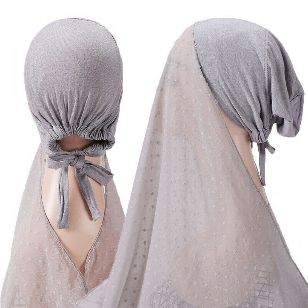 1PCS Muslim Amira with Bonnet Inner Cap Instant Hijab Head Scarf Wraps Shawls
