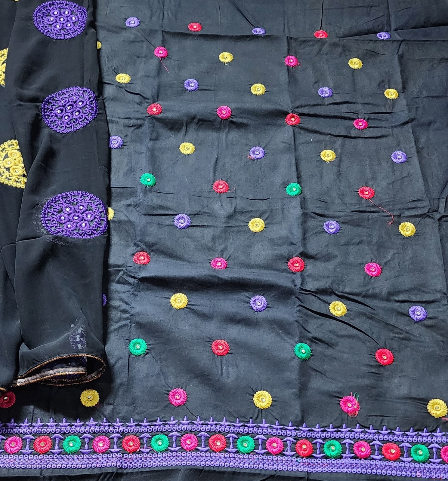 3 Peice 100% cotton Unstitched open fabric Salwar Kameez dupatta suit set