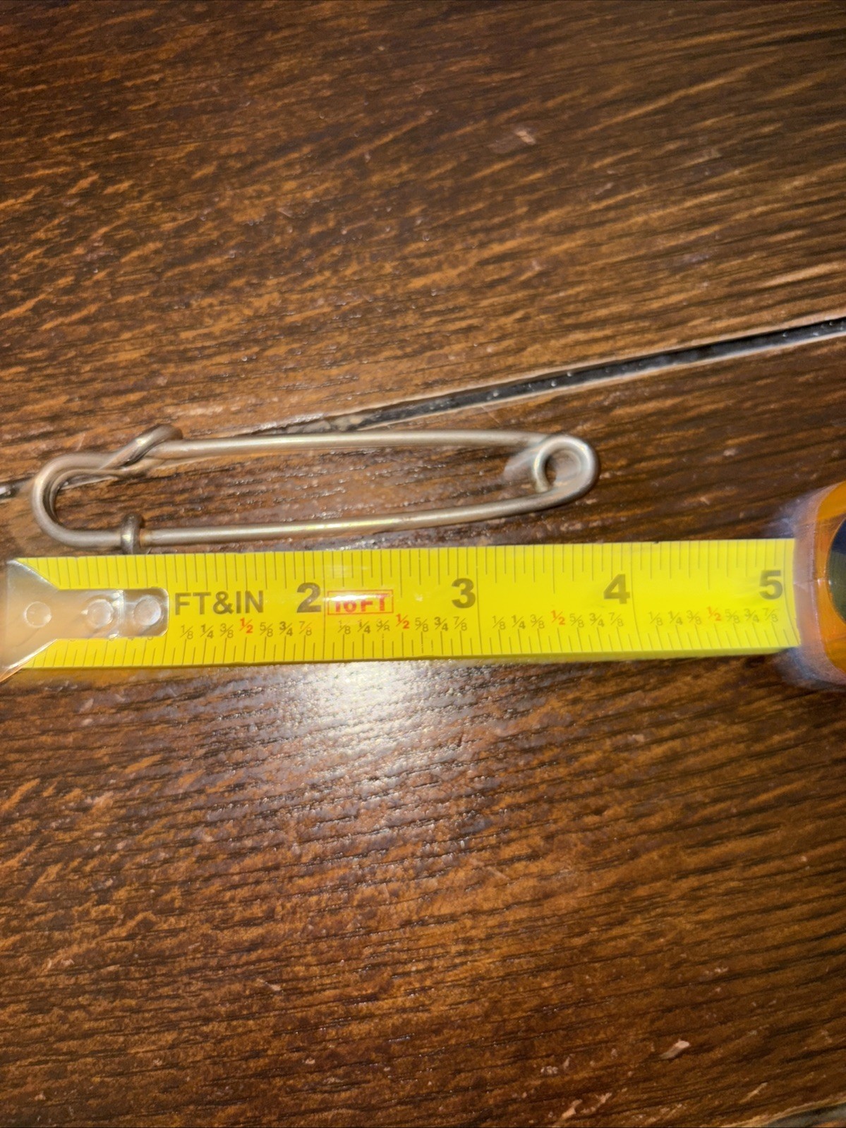 VINTAGE METAL KILT PIN HUGE SAFETY PIN 4 inches