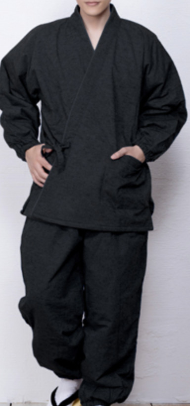 Japanese SAMUE Men’s Traditional work Kimono wear Fleece Black from JAPAN
