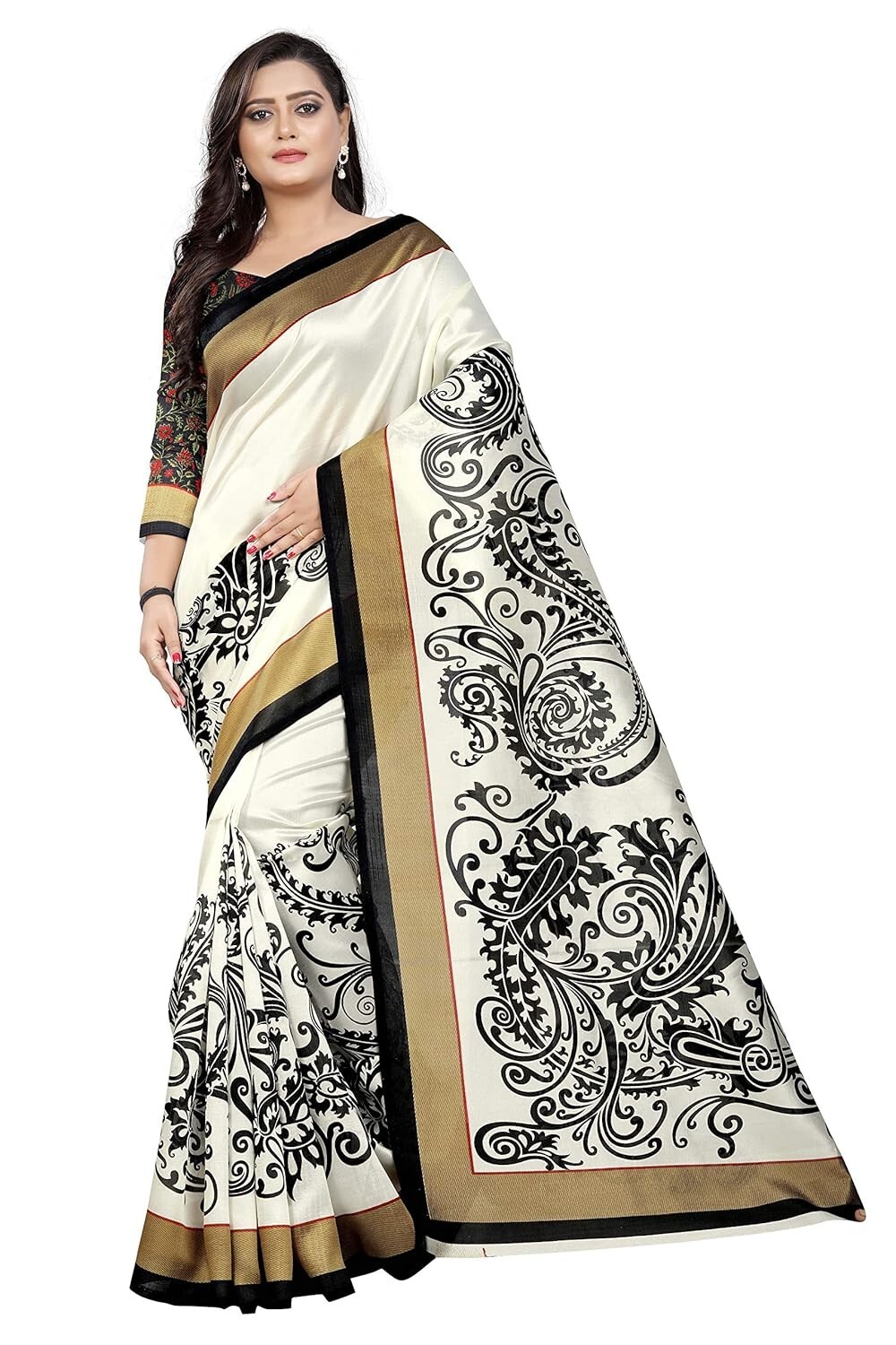 Women’s Art Silk with Blouse Piece Saree