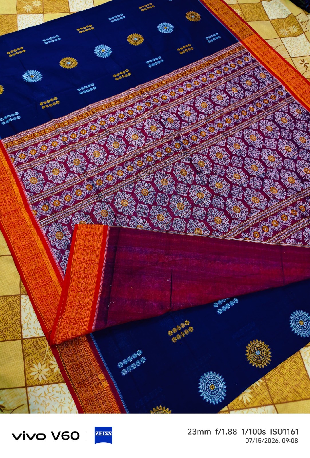 Sambalpuri Pasapali Cotton Saree Handwoven Odisha Handloom Wedding Ikat Sari