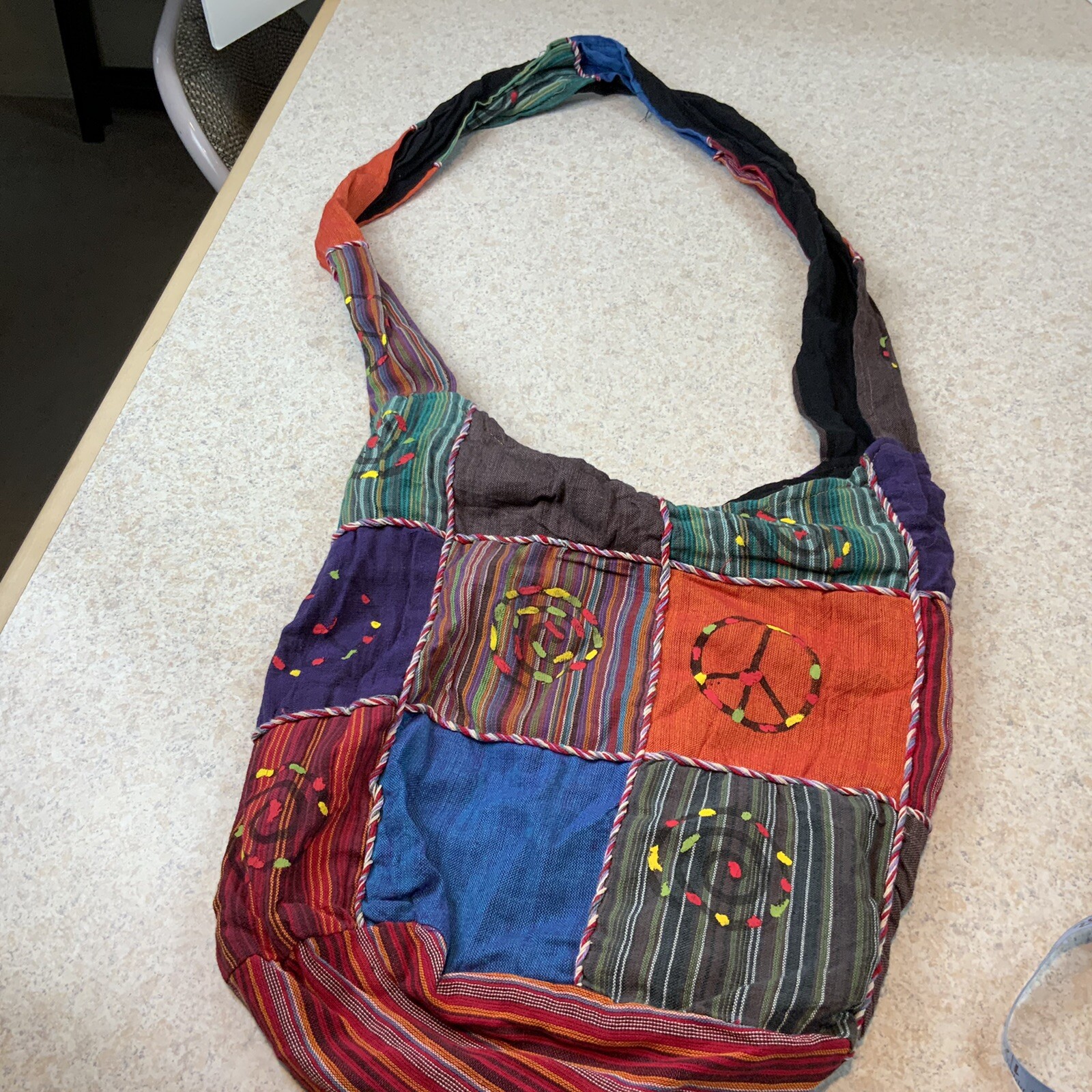 Nepal Cotton Handmade Needlework Hippie Sling Bag Crossbody Purse