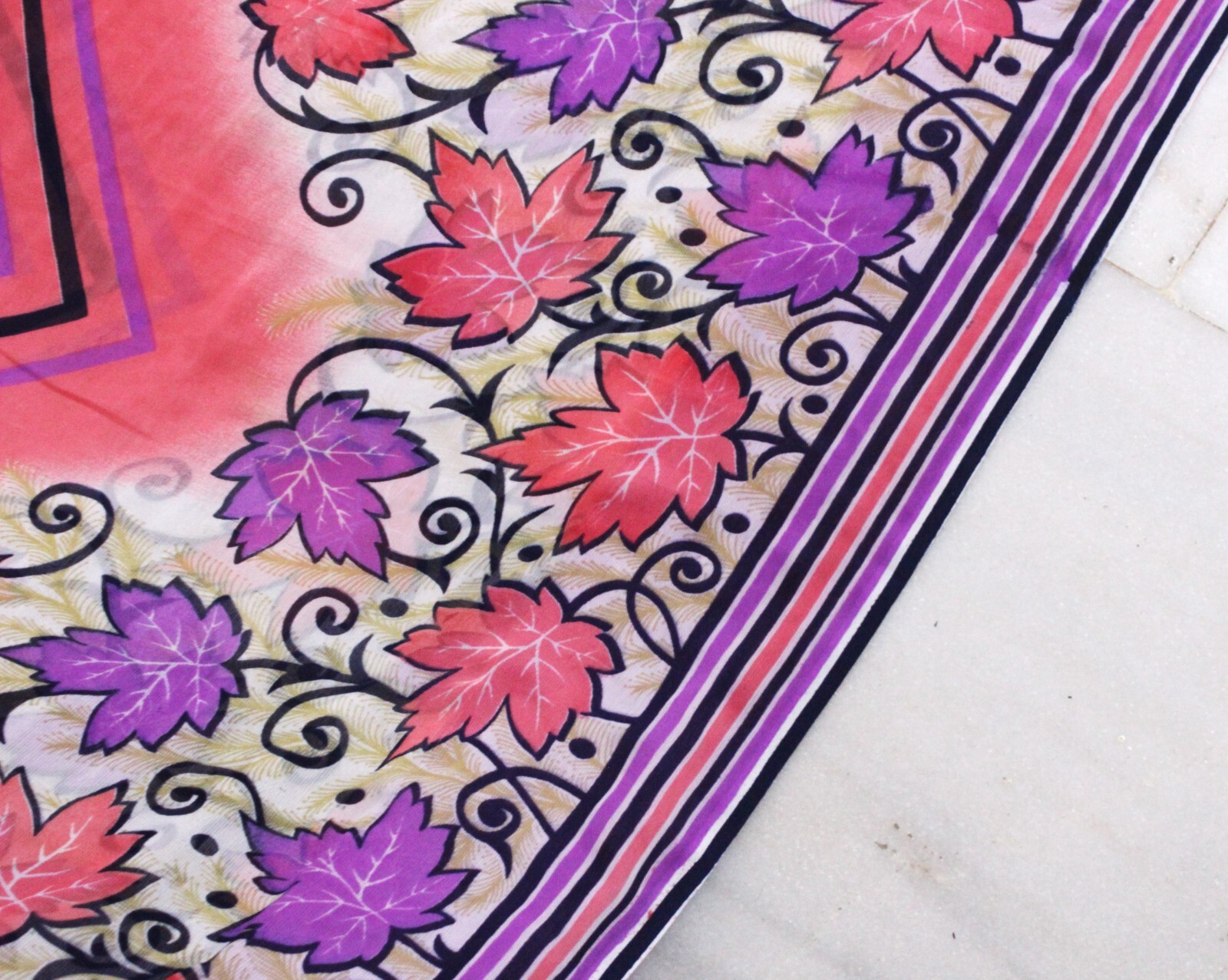 Indian Vintage Saree Printed Used Craft Fabric Georgette Fabric Dress Pack of 2