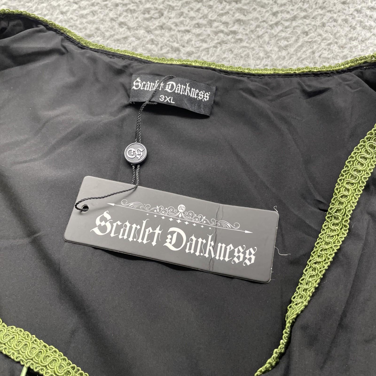 Scarlet Darkness Dirndl Dress 3XL Black Festival Peasant Bavarian Oktoberfest