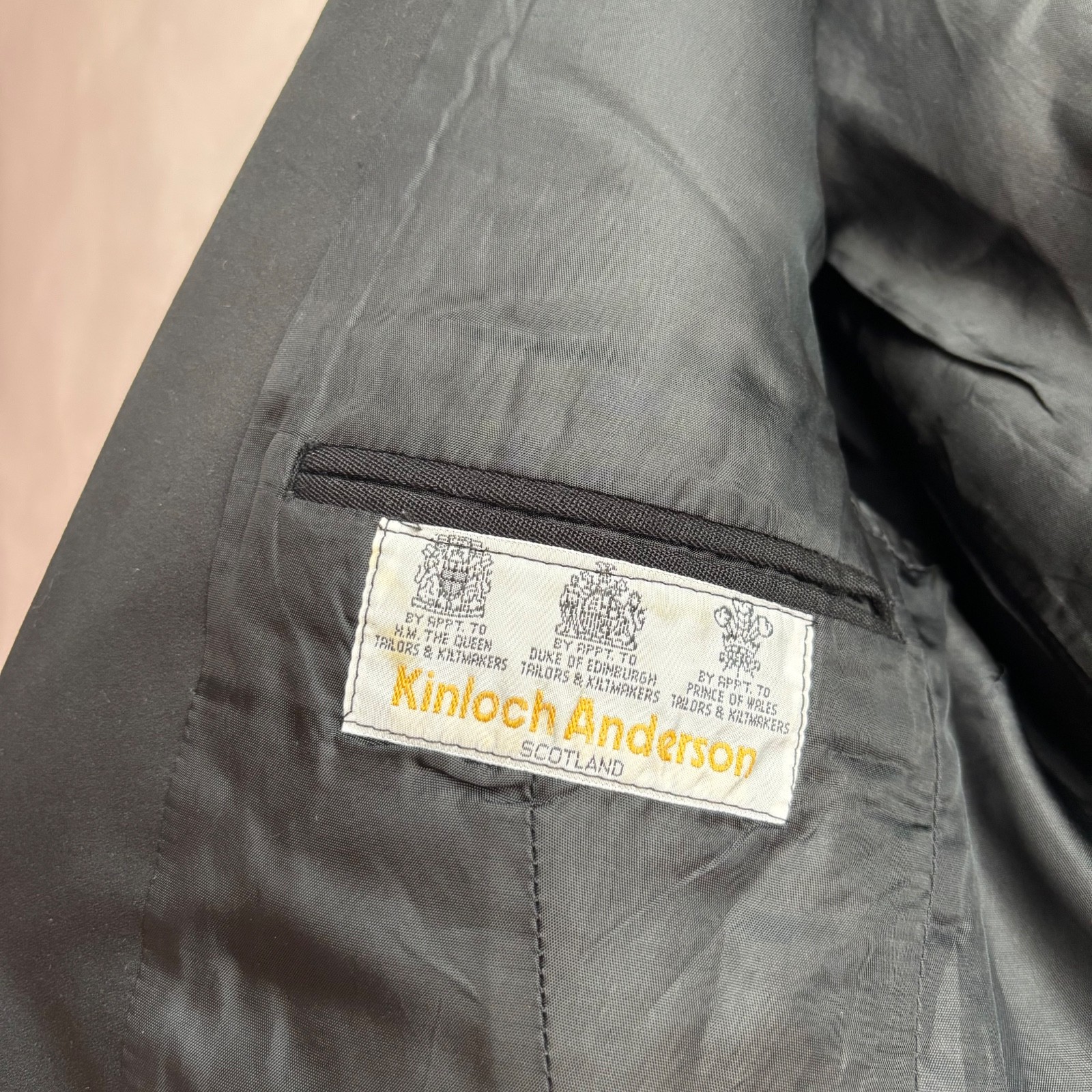 Vintage Kinloch Anderson Prince Charlie Kilt Jacket Pure Wool Cropped Goth 43R