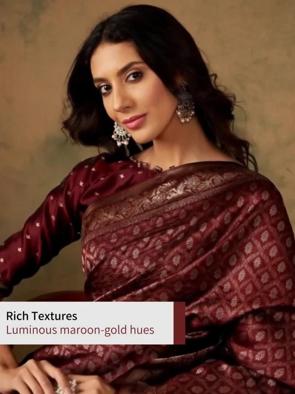 Banarasi Silk Saree Woven Designer Zari Indian Ethnic Sari Blouse For Womens