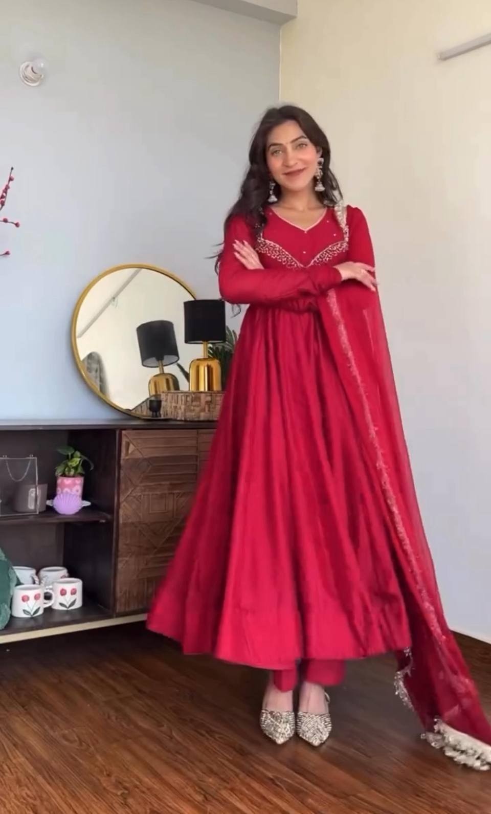 Stylish Pakistani Suit Set Women Ethnic Embroidered Women’s Salwar Kameez