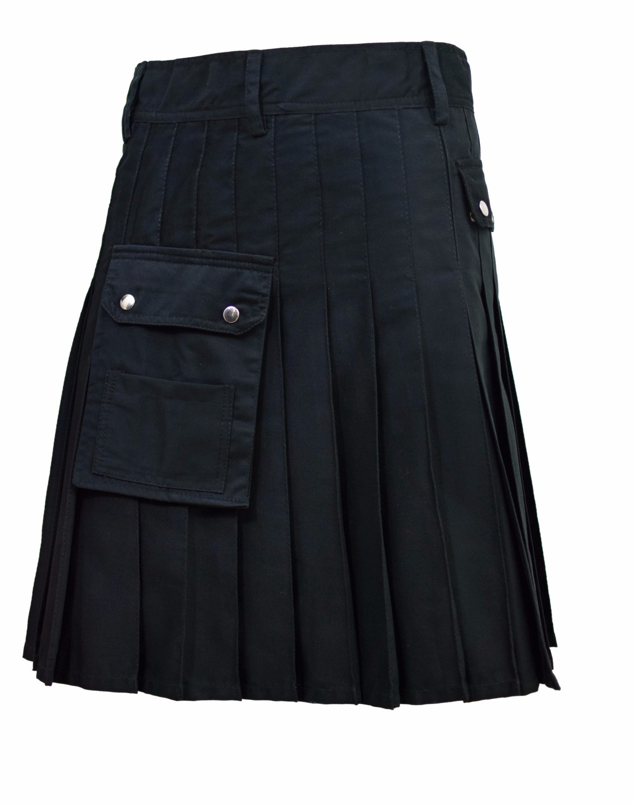 ALTERNATIVE UTILITY KILT BLACK COTTON CANVAS ALL SIZES MODERN KILTS