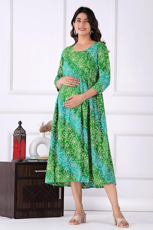 Jaipuri Print Indian Women Jaipuri Print Dress Summer Black Gift For Mom