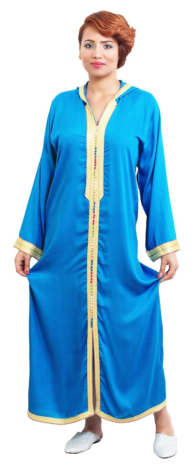 Kaftan Moroccan Women Arabian Beach Summer Caftan Long Dress Muslim Abaya Jelaba
