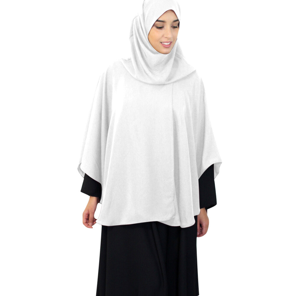 New Muslim Women Prayer Khimar Hijab Overhead Hooded Tops Kaftan Arab Clothes