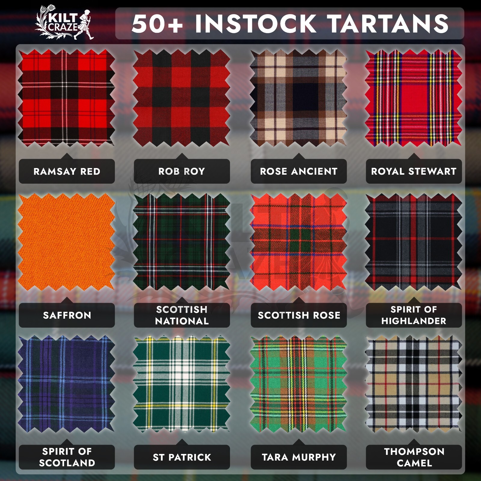 Mens Traditional Great Kilt 13oz 18th Century Scottish Great Kilt in 50+ Tartans