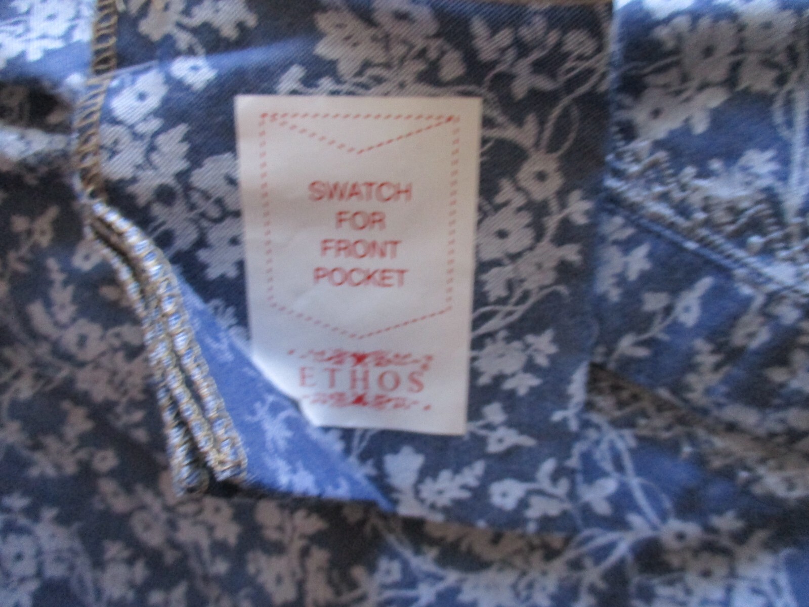 Ethos Mid Length Kurta Size 38 NWT Blue Jaquard 100% Cotton