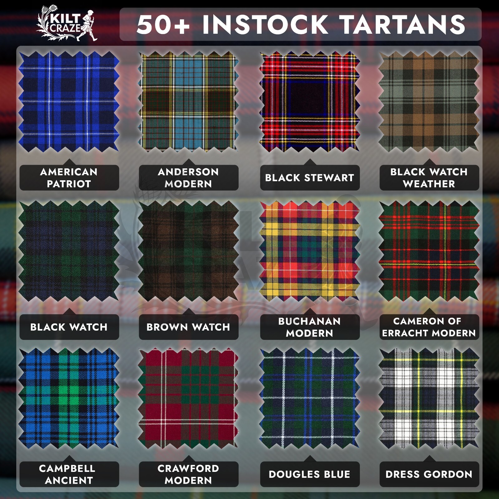 Mens Traditional Great Kilt 13oz 18th Century Scottish Great Kilt in 50+ Tartans