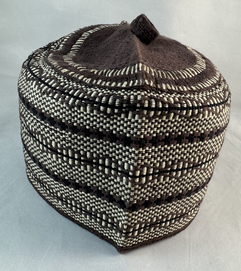 Authentic African Native Made Hausa/Fulani Fila/ Kufi Hat ~ 23-1/2”
