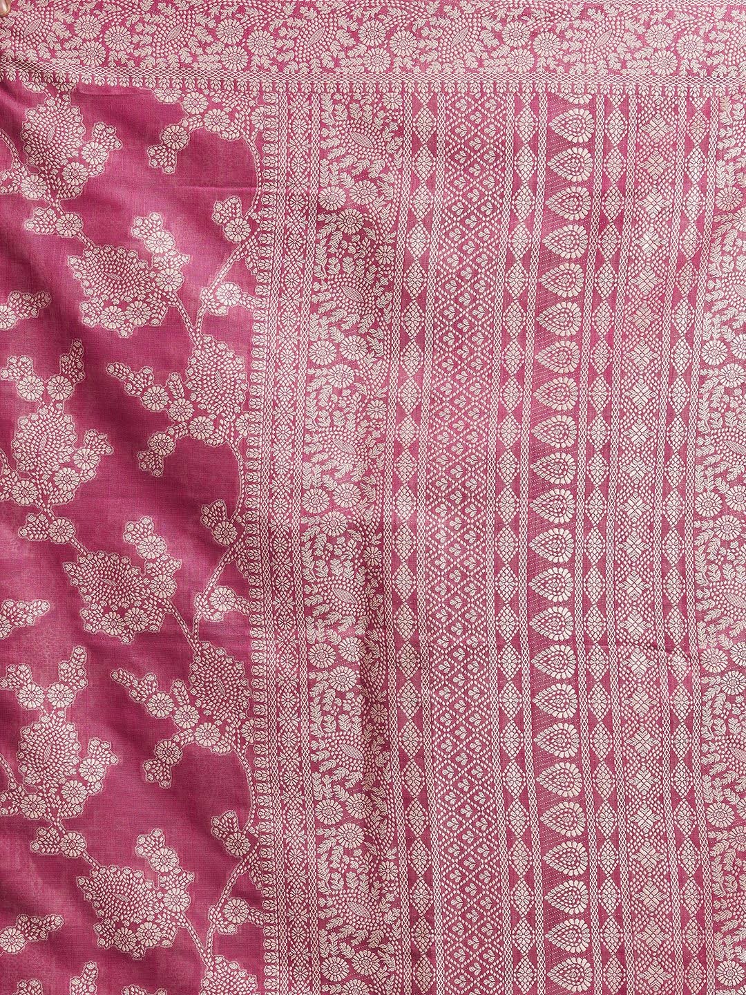 Women’s Ethnic Motifs Zari Pure Cotton Banarasi Saree