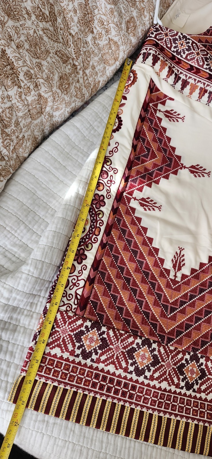 Palestinian Thobe Girl Age 10-12 51 In Length Embroidered Tatreez Made in Palest
