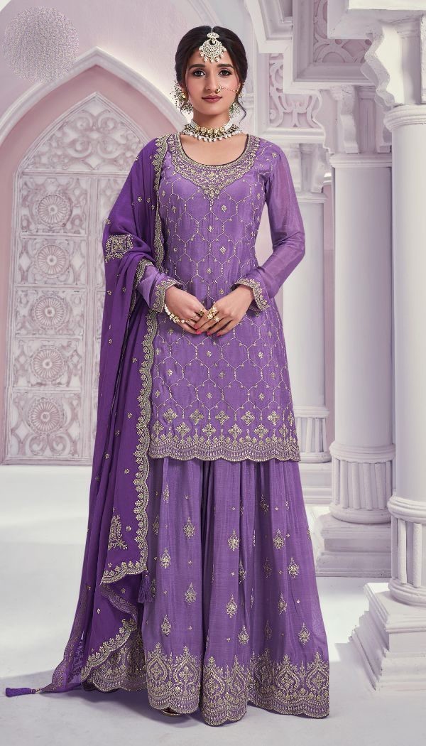 Indian Bollywood Heavy Bridal Reception Wear Salwar Kameez Sharara Plazzo Suits