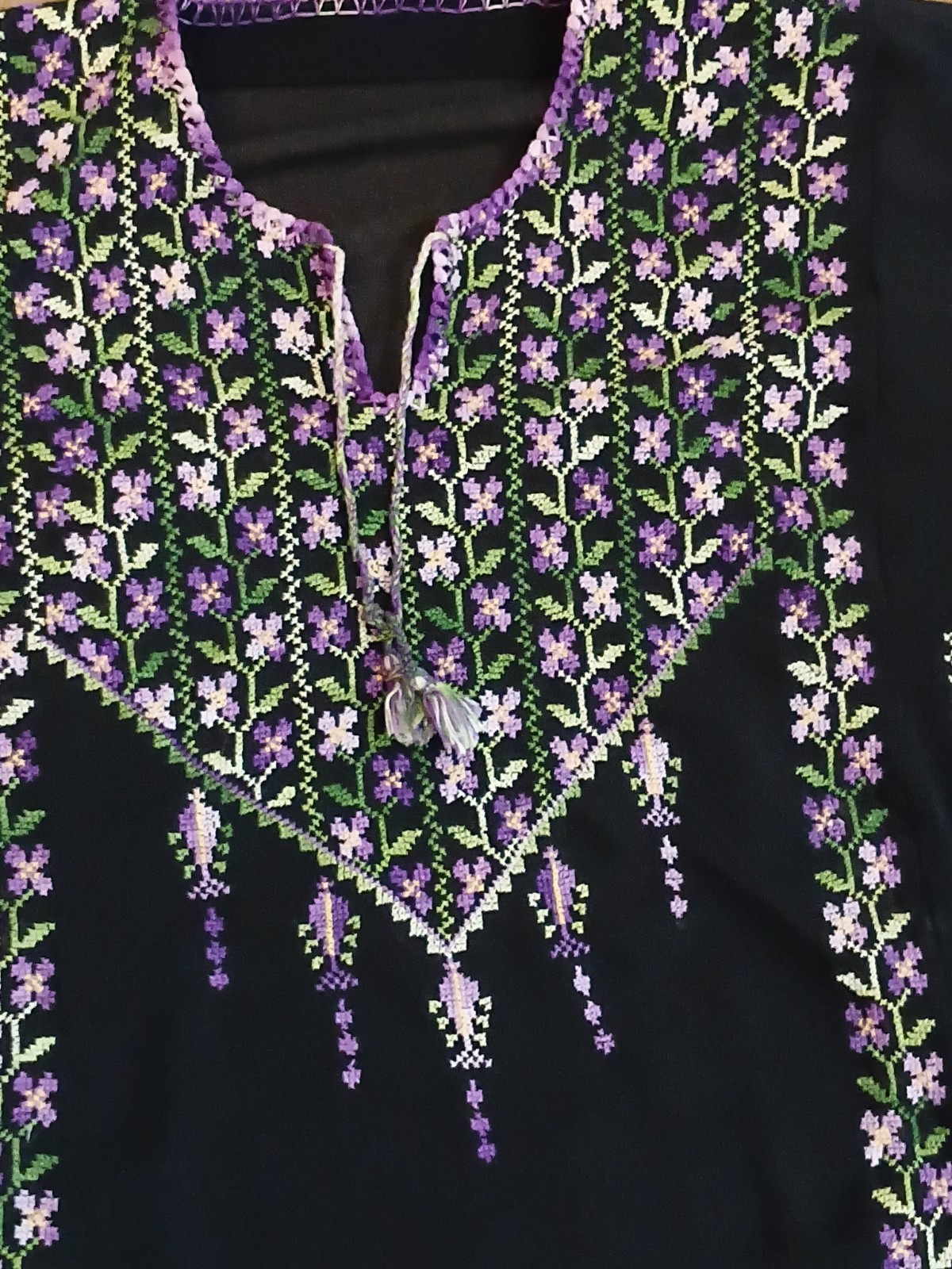 Handmade Traditional Dress with Floral Embroidery