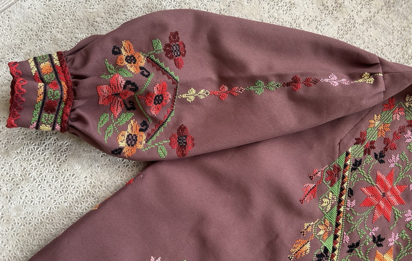 Palestinian Thobe Handmade Tatreez Embroidered Traditional Dress