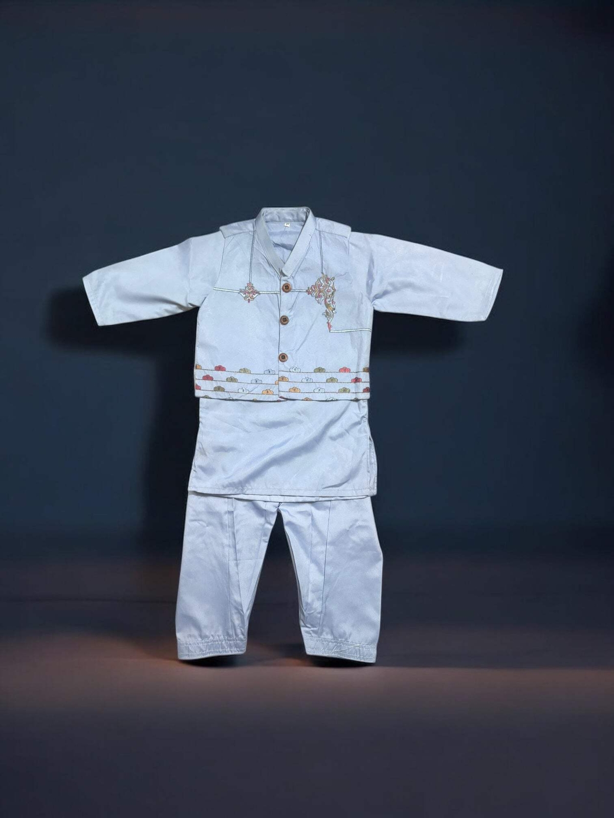 Traditional Kurta, Pajama and Coat Set for Boys – Ethnic Wear- 302