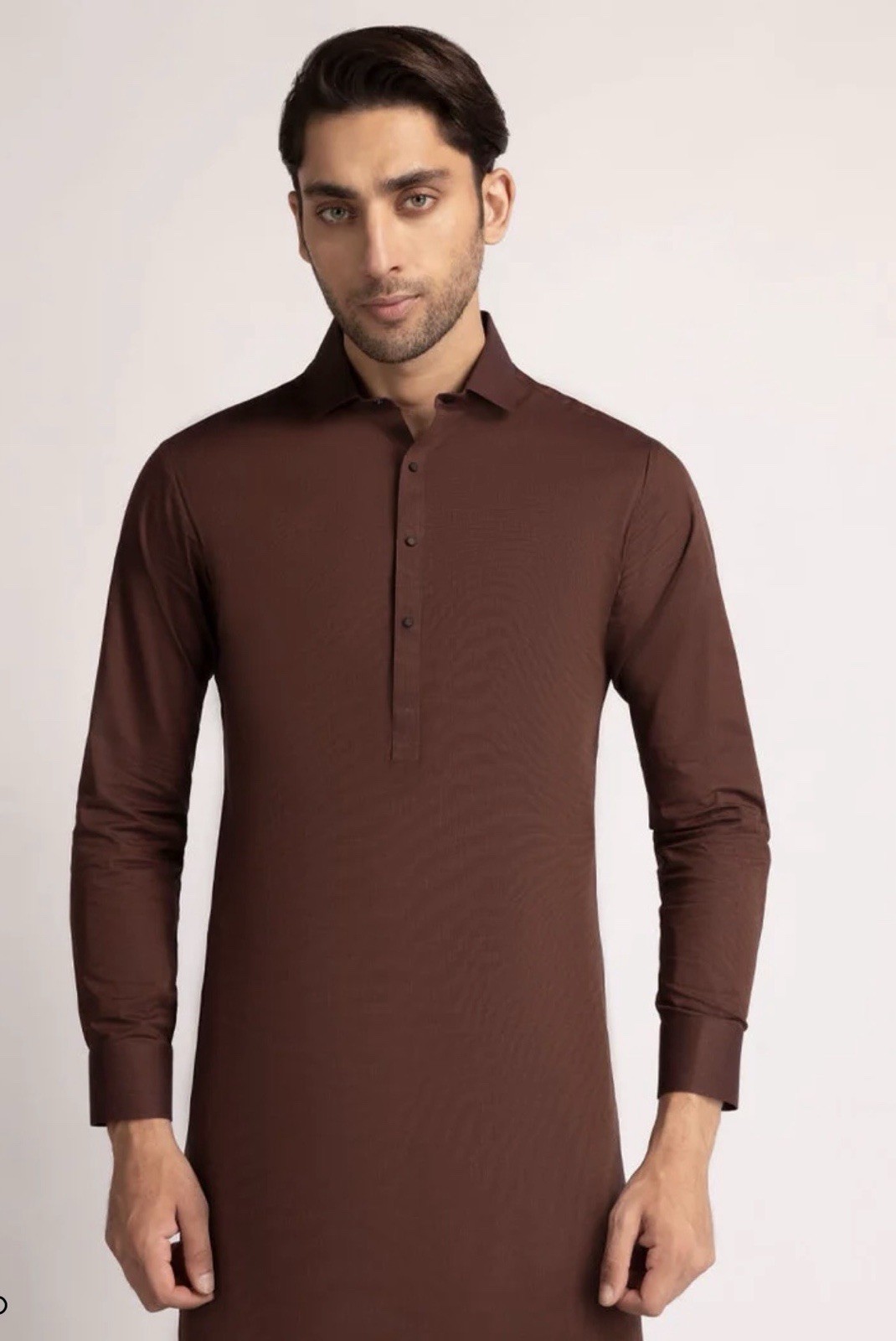 Junaid Jamshed Men’s Kameez Shalwar Suit Large Rust Brown, Brand New with tags.