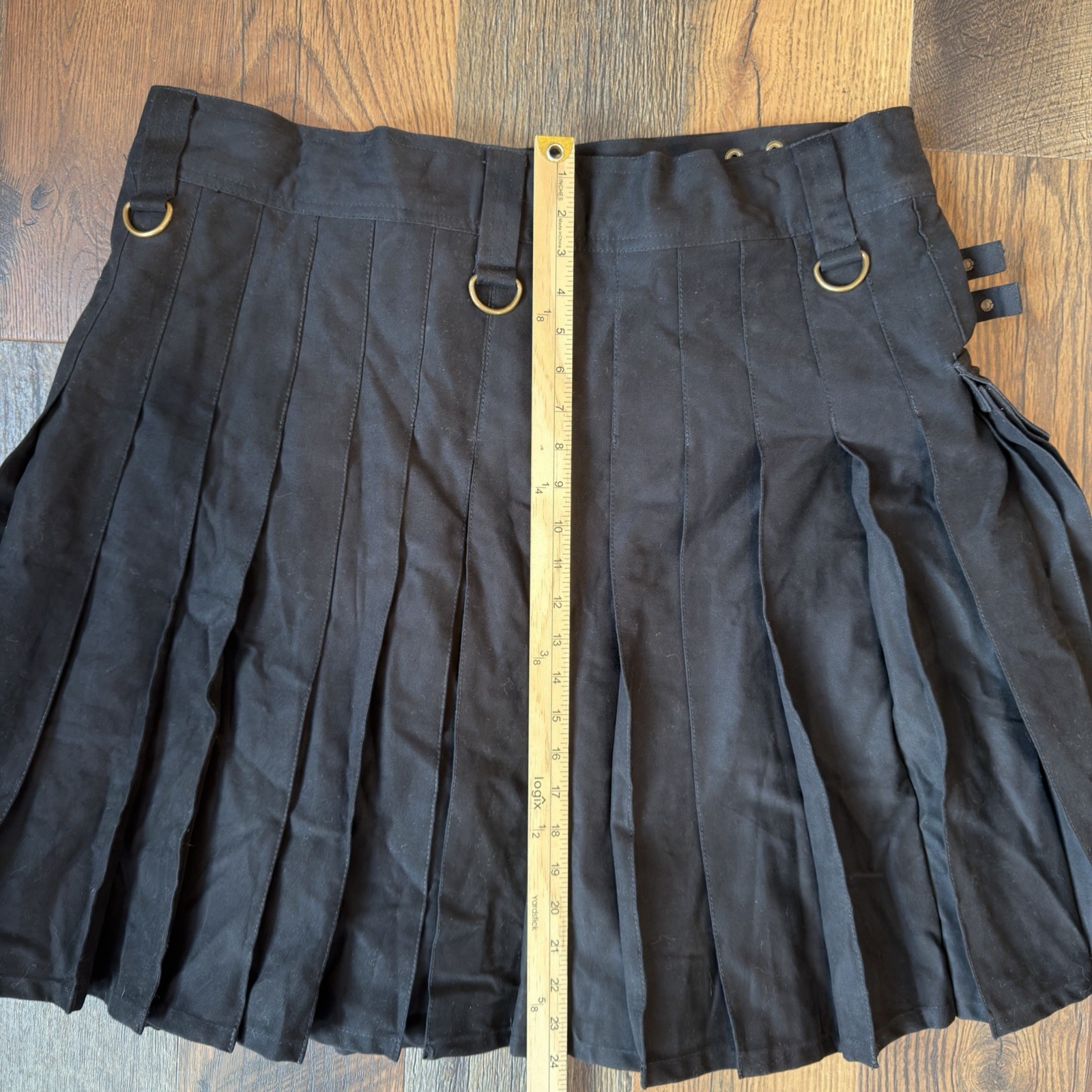 Damn Near Kilt ‘Em Black Utility Cargo Kilt XL
