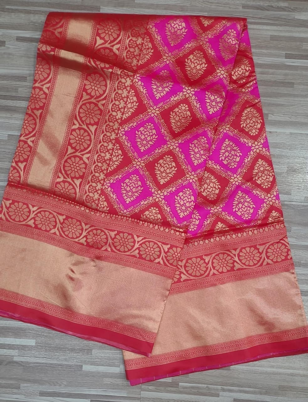Wedding Wear Purple Lichi Silk Saree with Golden Jacquard Pallu & Blouse indian