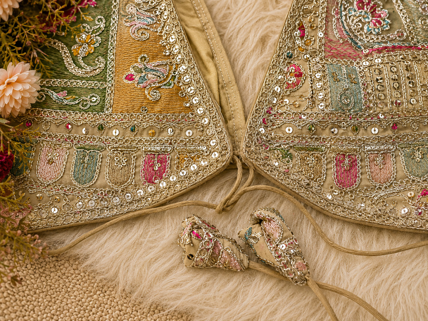 Silk Patchwork Embroidery Blouse Readymade Indian Designer 9 Colors Sz 38