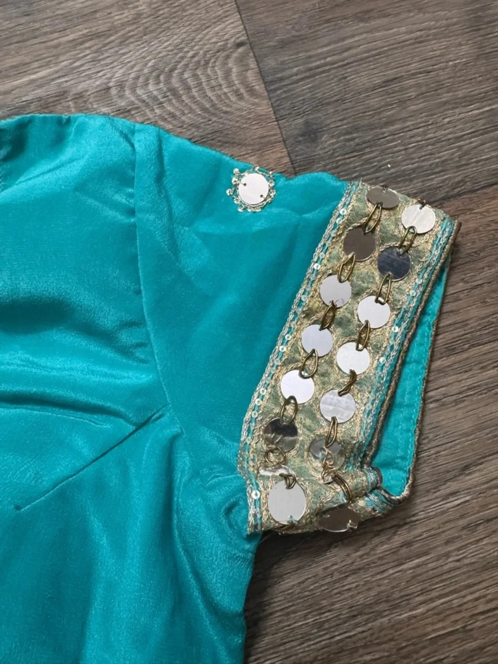 Sari Saree Indian blouse choli crop top tassel tie back embroidered beaded