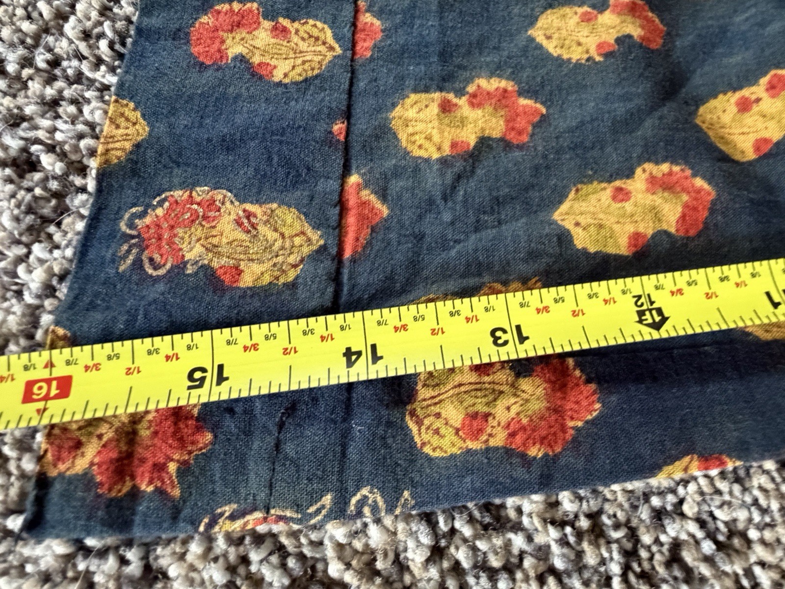 Hand Embroidered Indian Kurti Navy Beaded Tunic Dress Slit Sides Sz M Simple