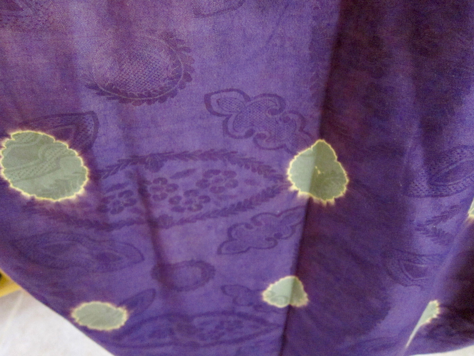 Vintage Embroidered Tunic – Purple & Green – Gold Embroidery – EUC