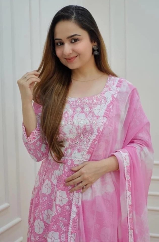 Women’s Embroidered Rayon Kurta Pant Set with Dupatta Indian Ethnic Outfit