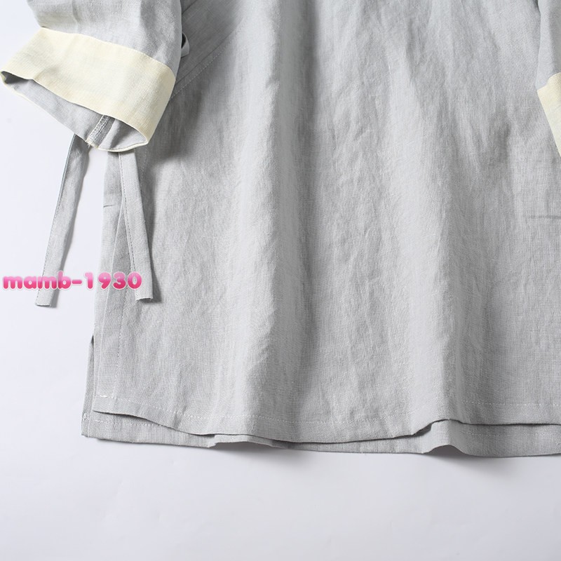 2026 Chinese Style Spring Summer Linen Mid-Sleeve Hanfu Zen Tea Wear Unisex