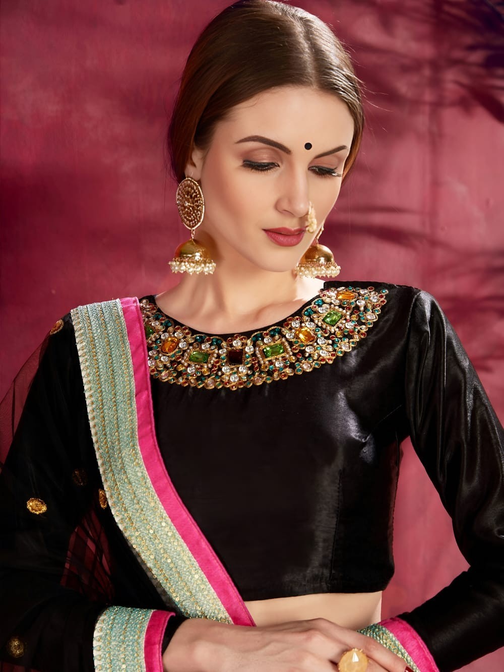 Bollywood Style Banglori Silk Lehenga Choli Floral Embroidery Festive Wear