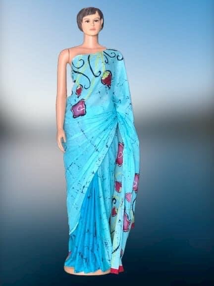 Batik sari – Ceylon 100% hand made Super voil Bathik Saree ( Sari ) – Sri Lanka