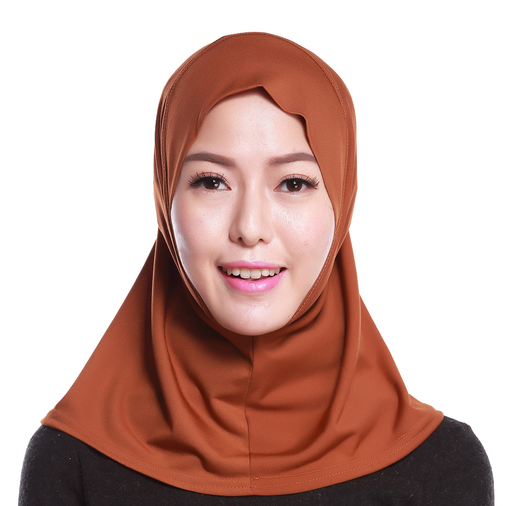 Islamic Amira Hijab Solid Color Bonnet Muslim Women Instant Turban Underscarf