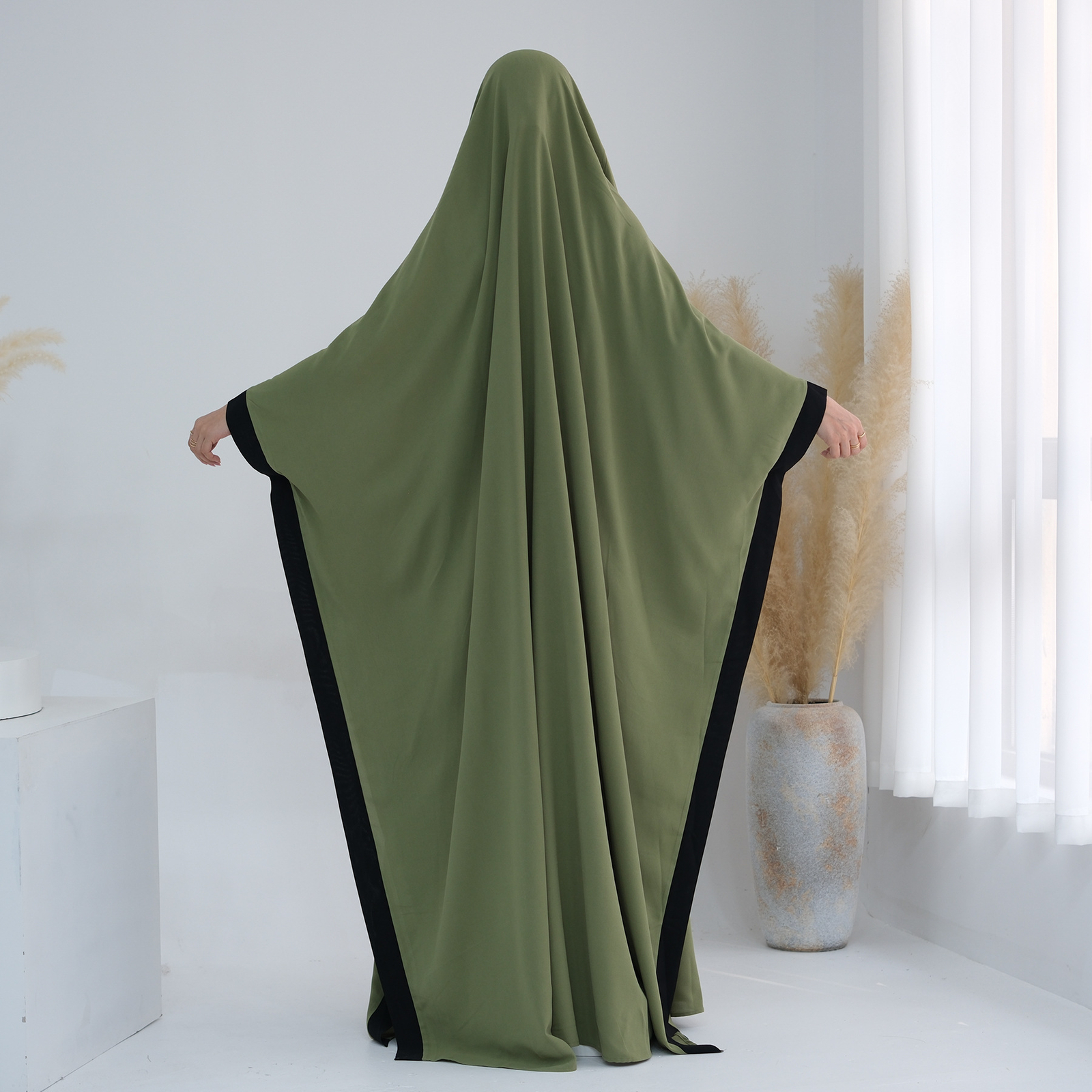 Muslim Women Prayer Robe Arab Burqa Islamic Long Abaya Eid Corban Loose Kaftan