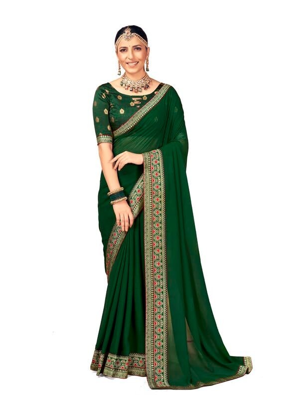Women’s Mix Catalog Sarees With Unstitched Blouse Piece