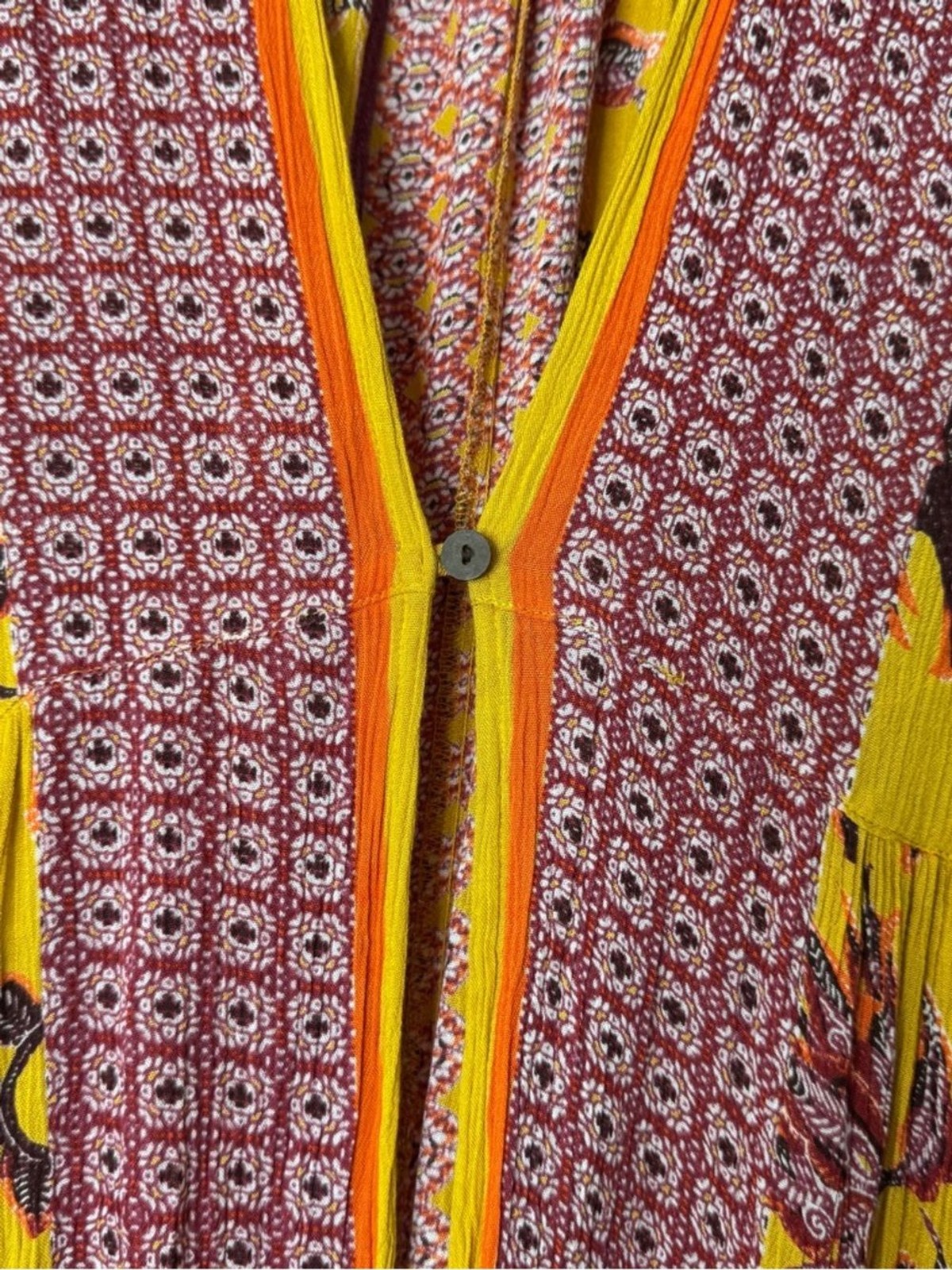 Raga Daze in the Sun Boho Duster Kimono Long Maxi Mix Print‎ Size XL