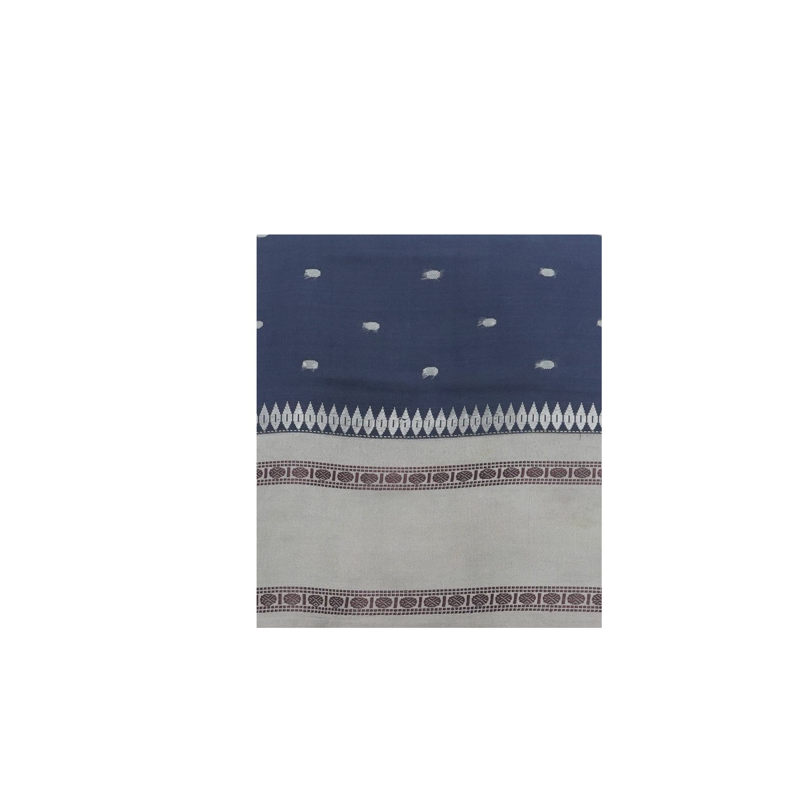 Vintage Navy Blue Sarees 100% Pure Silk Handwoven South Indian Sari 5YD Fabric