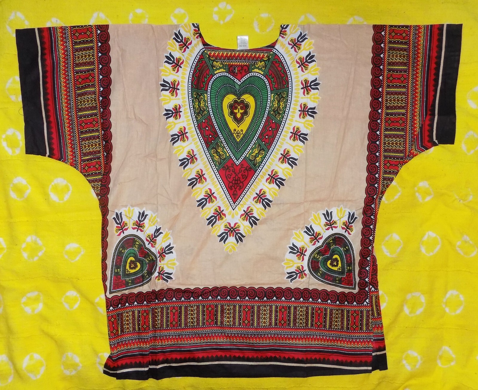 African Heart style Dashiki Unisex Free Size tribal boho ethnic