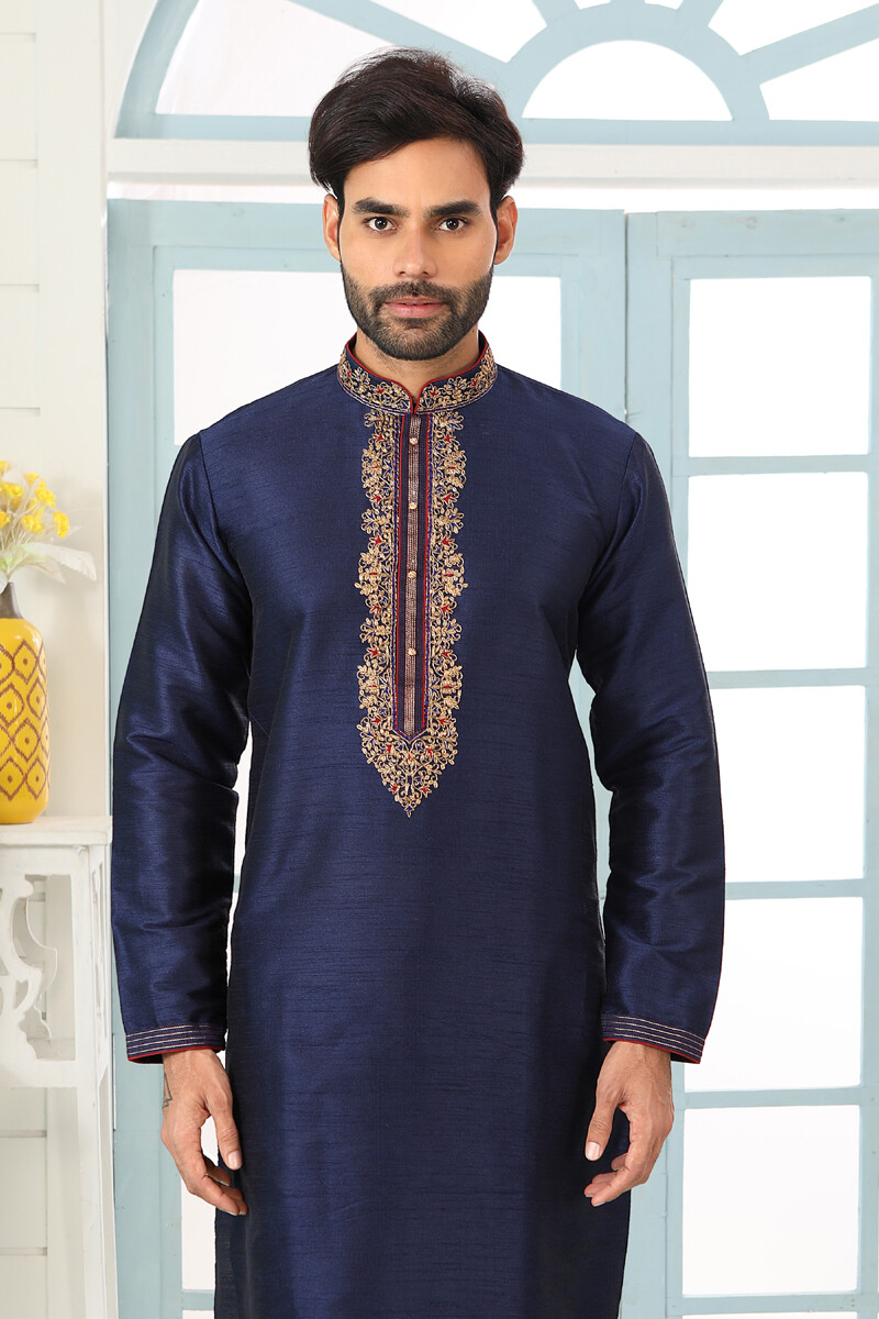 Mens Traditional Bollywood Ethnic Wear Designer Embroidered Kurta Payjama India