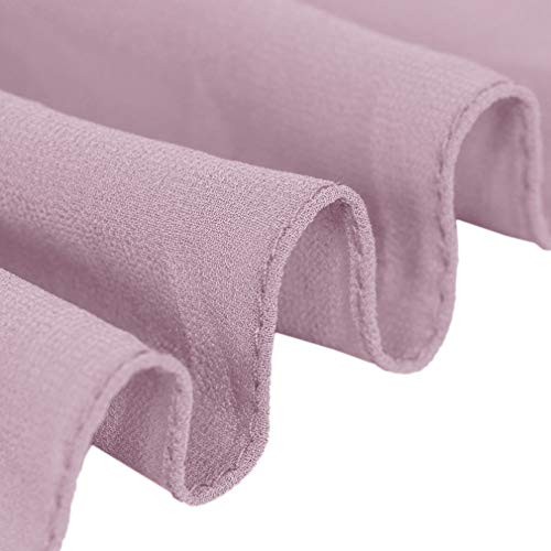 Solid Color Bubble Chiffon Scarf for Women Fashion Soft Hijab Long Dusty Pink